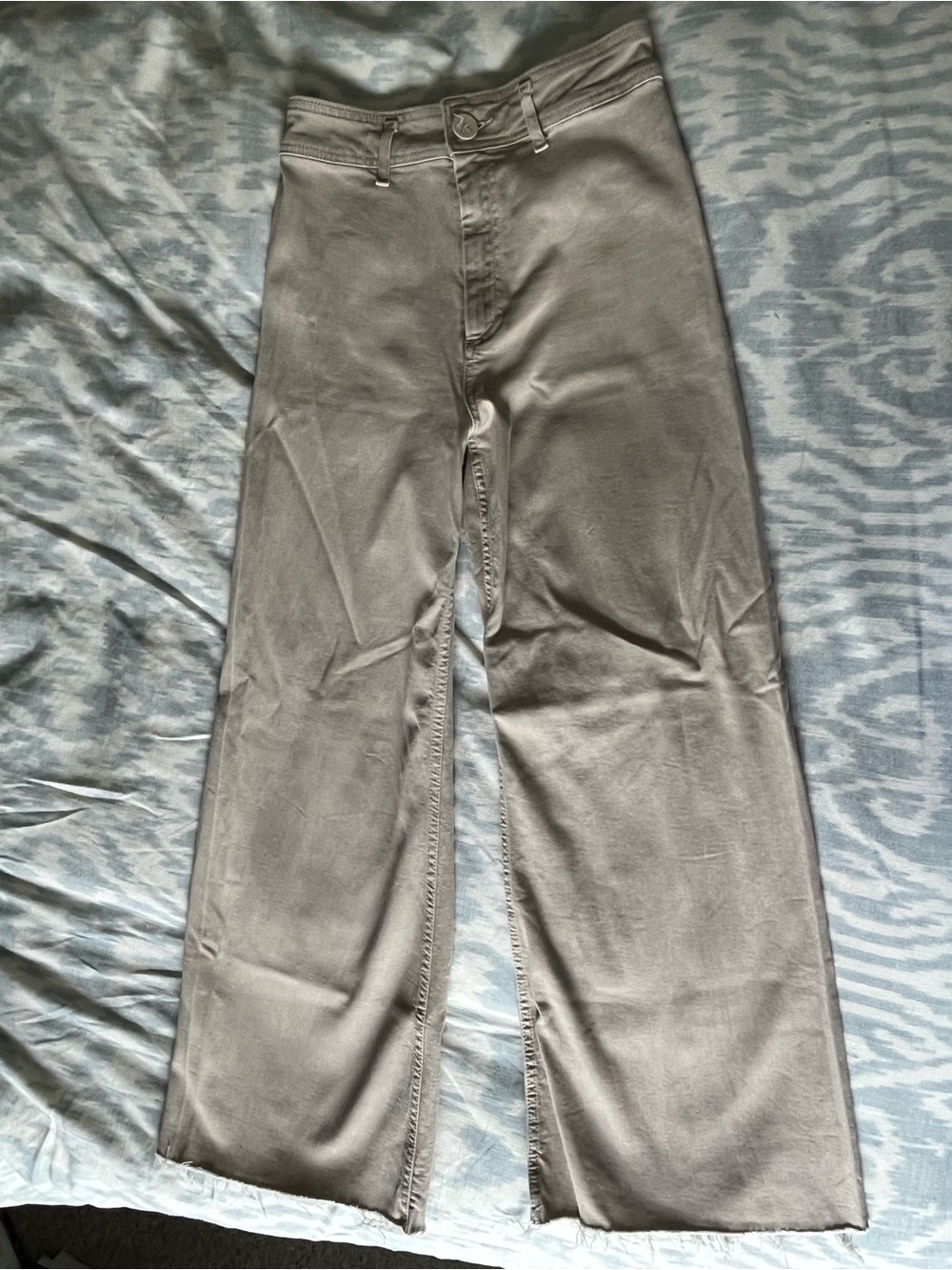 Zara Wide-Leg Jeans — Light Gray